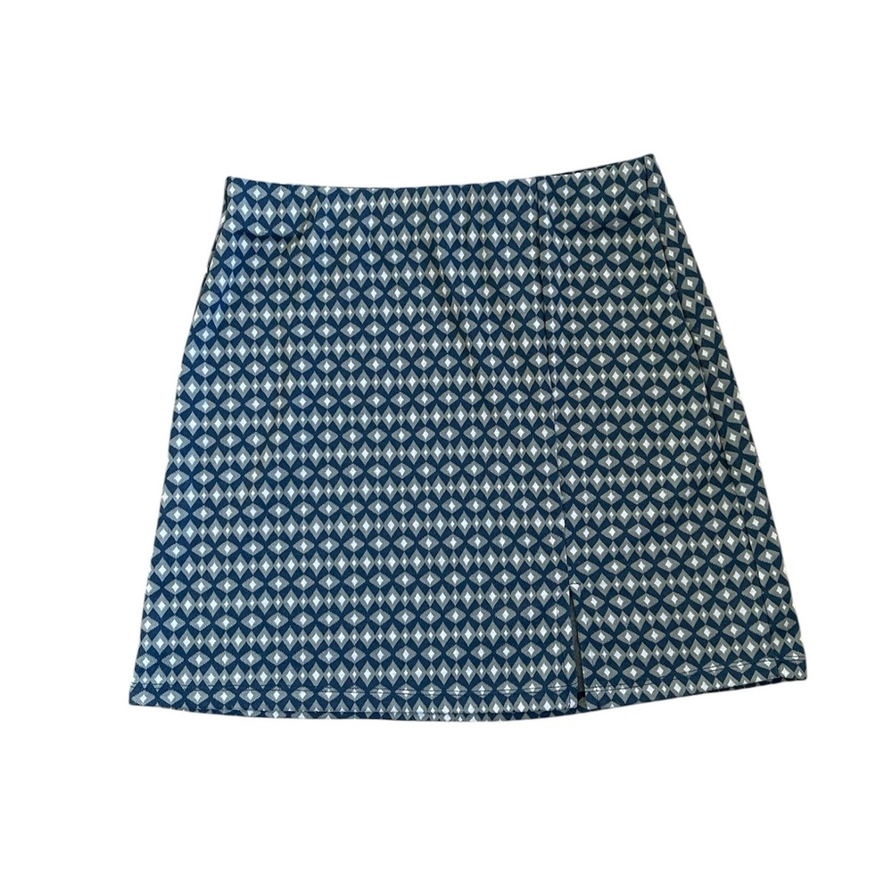 Blue and White Patterned Women's Skirt